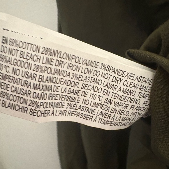 Forever 21 Olive Green Button Down Shirt with side slits - Picture 6 of 8